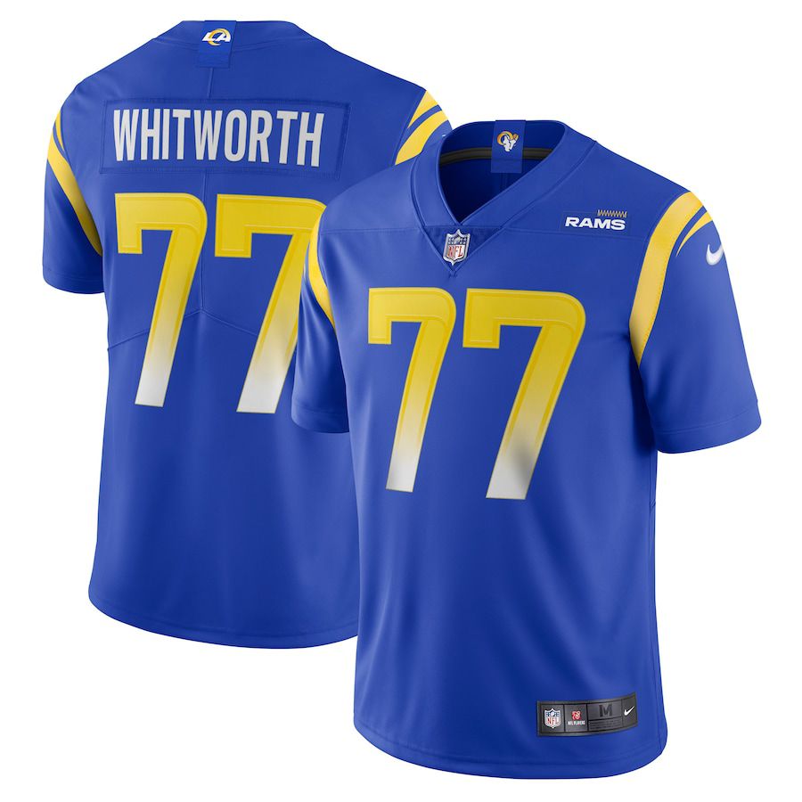 Men Los Angeles Rams #77 Andrew Whitworth Nike Royal Limited NFL Jersey